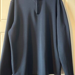 Alfani Men's Dark Blue Zip-Up Shirt